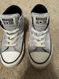 Converse All Stars~Junior’s Kid Size 2 Grey Confetti Hi-Top Sneakers - Picture 1 of 12