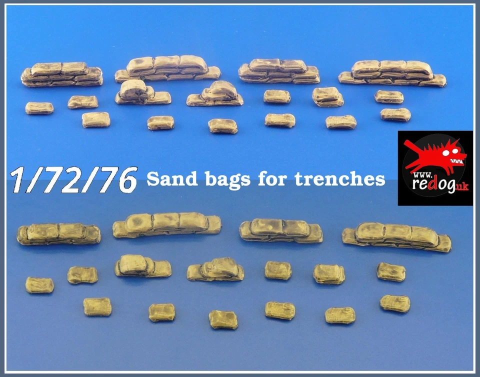 Redog 1/72 Sandsäcke Set / Diorama Zubehör /sb2