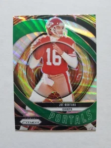 2024 Panini Prizm Portals #1 Joe Montana Green Wave Prizm 49ers Chiefs - Bild 1 von 2