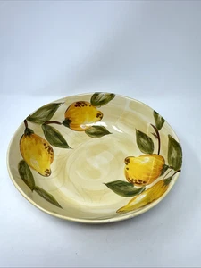 Pier 1 Large Lemon Orchard Serving Bowl Hand Painted Earthware VGC Vintage - Picture 1 of 6