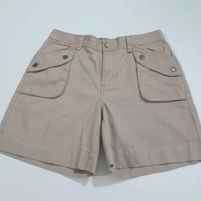 Basic Edition Cargo Shorts Women’s Tan Cotton Lightweight Sz Medium  - Image 1 of 4