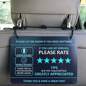 Compatible with Lyft Uber (2-Pack) Tips Rating Appreciated Rideshare Accessories - Picture 1 of 12