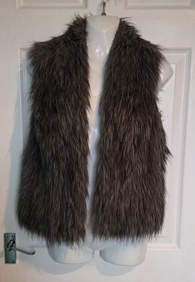 LADIES SIZE 12 FAUX FUR  GILLET - Image 1 of 1