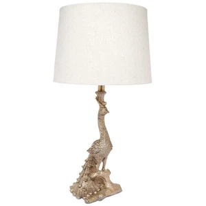 NEW Cafe Lighting Peacock Table Lamp Gold - Picture 1 of 3