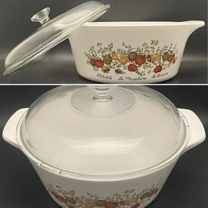 Cazuela/horno holandés cubierto Corning Ware Spice of Life B-4-B 1972-88 EE. UU. 4 qt - Imagen 1 de 18