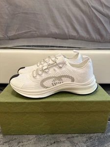 Gucci Run White/Grey/Black Sneakers Shoes 680893 Men’s Size 13G 14US - Picture 1 of 7