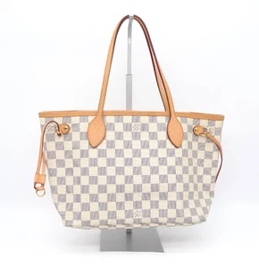Authentic Louis Vuitton Damier Azur Neverfull PM  Tote Bag Handbag US No Duty - Picture 1 of 8