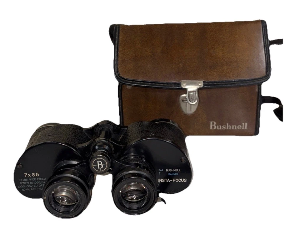 Bushnell 7x35 Extra Wide Angle INSTA-FOCUS BINOCULARS 578@1000 Coated Optics - Image 1 of 4