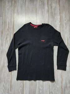 Wrangler Black Thermal Base Layer Long John Long Sleeve Shirt Men Size Large - Picture 1 of 6