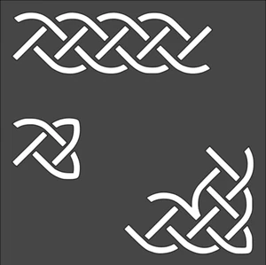 1- 5.5x5.5 inch Stencil, (NA-7) Celtic Line & Corner Border (6mil)***** - Picture 1 of 2