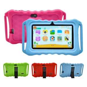 7 in Tablet PC For Kids 64GB Android 9.0 Quad-Core Dual Cameras WiFi Bundle Case - Picture 1 of 23