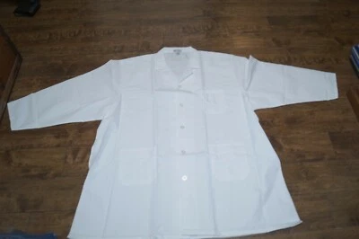 Medline MDT12WHT58E White Full Length Lab Coat With Pockets NWT - Image 1 of 4
