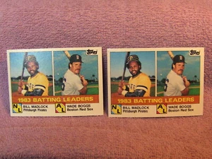x2 1983 Batting Leaders #131 BOGGS / MADLOCK TOPPS Baseballkarten GEBRAUCHT - Bild 1 von 2
