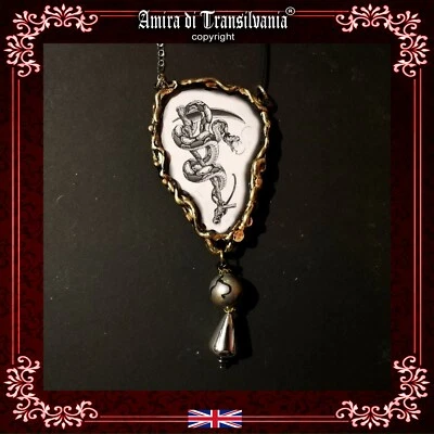 Men Woman Witchcraft Snake Dark Witch Necklace Lucky Pendant Charm Pagan Jewelry - Image 1 of 4