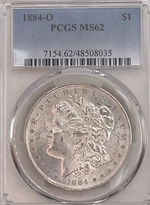 1884 O MORGAN SILVER DOLLAR PCGS MS 62 8035 - Picture 1 of 2