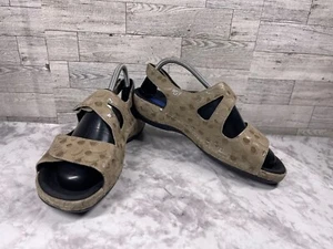 Sandalias Wolky Mujer 42/11M Liana Zapatos Metálicos Marrón Círculos Nobuck Cordones - Imagen 1 de 19