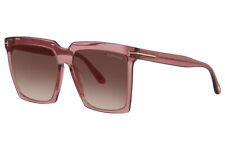 Tom Ford Ft0764 764 72g Sabrina Pink Rose Mirror Brown Gradient Women Sunglasses