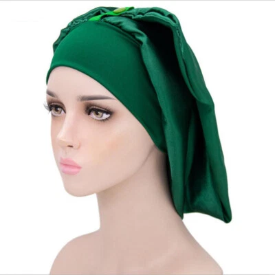 Unisex Women Men Hat Adjustable Floral Printed Bouffant Cap Hair Cover Worked - Image 1 of 4