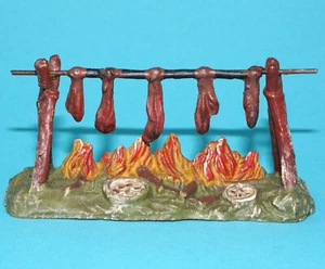 ELASTOLIN #6952 LAGERFEUER MITT BRATENSPIESS CAMPFIRE WITH ROAT SKEWER 1930s ... - Bild 1 von 6