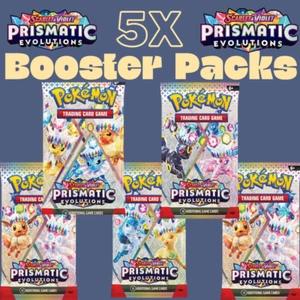 5x Pokemon Prismatic Evolutions Booster Packs - Bild 1 von 1