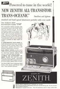 1958 Zenith All-Transistor Trans-Oceanic Radio: Smallest Vintage Print Ad - Picture 1 of 1