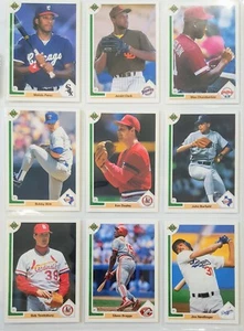 Mixed 9 BASEBALL trading cards (Ref.M005) 1991 Upper Deck MELIDO PEREZ - Picture 1 of 8
