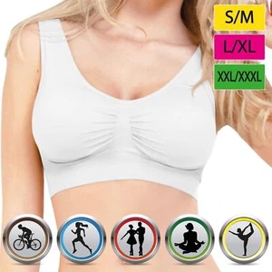 BH Seamless Bustier Yoga Sport "ohne Bügel" Unterwäsche Damen S-3XL Komfort Bra - Bild 1 von 20
