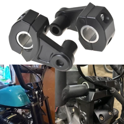 2PC Universal Motorcycle HandleBar Handle F at Bar Mount Clamps Riser 7/8'' 22mm Foto 1 de 4