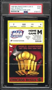 MICHAEL JORDAN *FINAL HM GAME AS CHICAGO BULL* 1998 NBA FINALS TICKET STUB PSA 3 - Picture 1 of 2