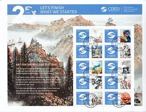 Hoja de estampillas personalizadas UN 2016 - 20 aniversario de la CTBTO - Estampillada sin montar o nunca montada/cto - Imagen 1 de 1