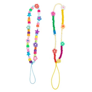 2 Pcs Phone Beads Strap Clay Phone Wrist Chain Cell Phone Acrylic Lanyard - Zdjęcie 1 z 12