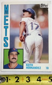 Carta da baseball MLB 5"" X 7"" 1984 TOPPS #18 Keith Hernandez METS New York - Foto 1 di 2