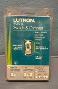Atenuador de 3 vías preestablecido Lutron Ivory Toggler TG-603PH-IV envío gratuito UG25 - Imagen 1 de 2