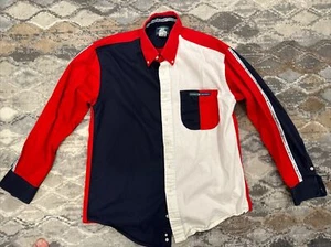 VTG DC Cowboy Equipment Western Shirt Colorblock Long Sleeve Cowboy Men's M-Read - Picture 1 of 8