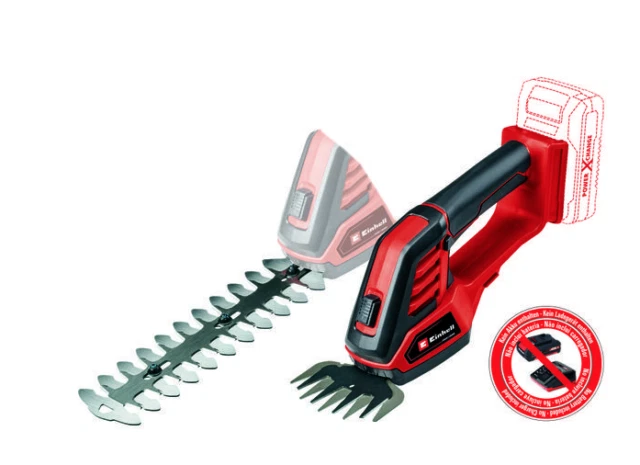 Einhell GE-CG 18/100 Li-Solo Forbici a Batteria per Erba e Cespugli - Rosse/Nere