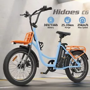 Hidoes Electric Bike Fat Tyre Bicycle,E-Bike 25km/h, 250W 13Ah Range 35km 15 mph - Picture 1 of 24