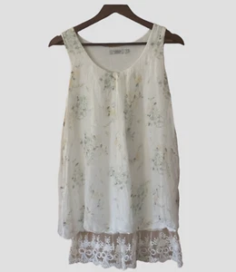Tendenze Seidentop Damen kleine Tunika feminin Blumen Landhaus Kern Fee Italy - Bild 1 von 16