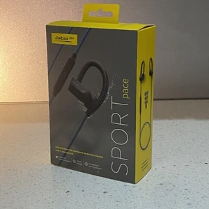 Jabra Sport Pace Wireless Bluetooth Earbuds, Headband, Black And Blue/red - Picture 1 of 9