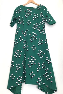 BODEN Womens Midi Dress Leonie Ponte Green Floral Jersey Knit Sz 10P Preppy EUC - Picture 1 of 12