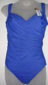 NWT Miraclesuit Women's Sanibel One Piece 1 PC swimsuit Color Blue Retail $148 - Picture 1 of 12