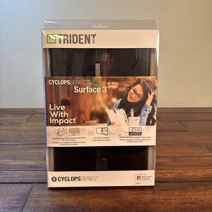 NEW - Trident Microsoft Surface 3 Cyclops Series Case - CY-MSSF03-BK000 - Black - Picture 1 of 2
