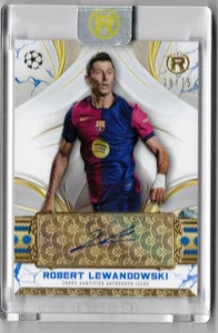2024-25 Topps Reverence UCC #RA-RL Robert Lewandowski Reverence Auto Blue #/75 - Bild 1 von 2