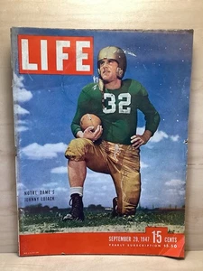 Life Magazine Vol.23 Nr.13 29. September 1947 Norte Dame’s Johnny LuJack, - Bild 1 von 6