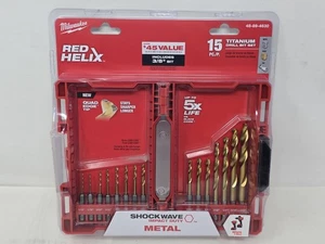 Milwaukee SHOCKWAVE IMPACT DUTY Metal 15-Piece Titanium Drill Bit Set 48-89-4630 - Picture 1 of 2