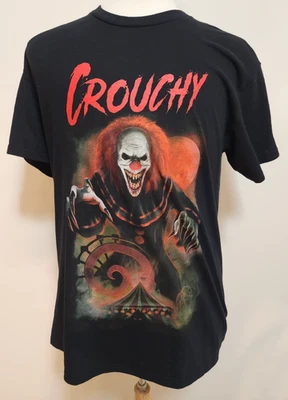 Spirit Halloween Crouchy The Clown Animatronic T 恤成人大号 L 全新无标签 — 第 1/4 张图片