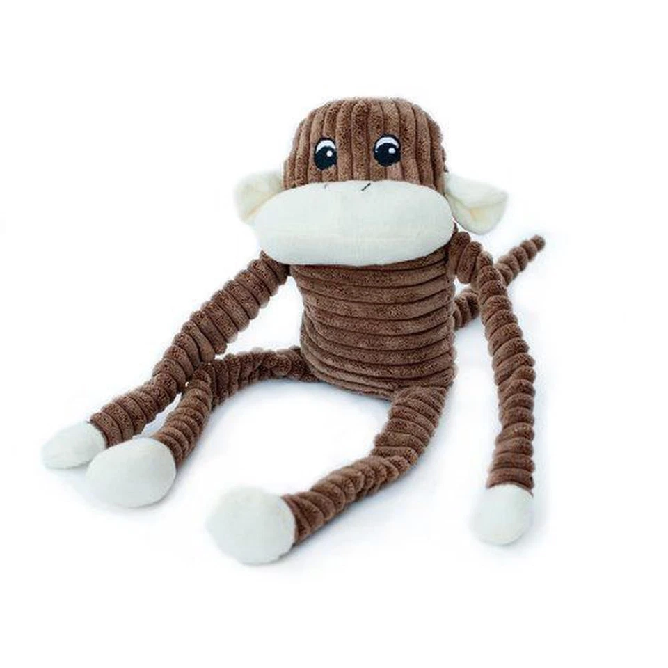 Zippy Paws Spencer the Crinkle Monkey - Large Brown - Image 1 of 1