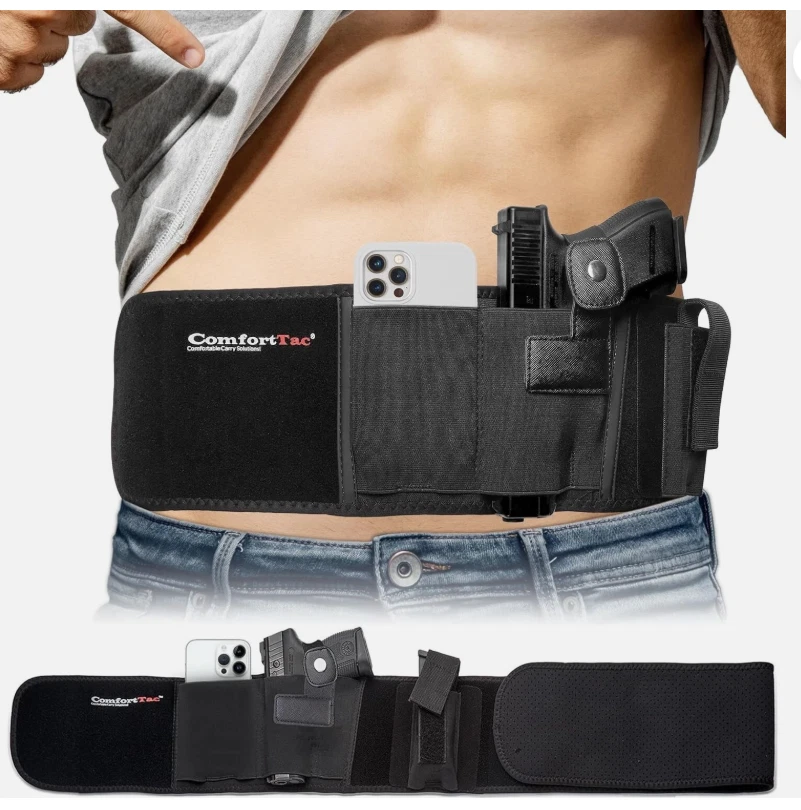 Ultimate Belly Band Holster for Concealed Carry Black Unisex Fits Gun Smith P238