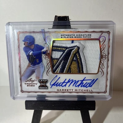 2020 Leaf Trinity Garrett Mitchell Patch Auto Bronze XRC #PA-GM1 - Brewers - Image 1 of 3