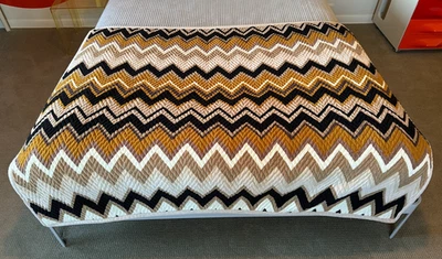 Manta Target x Missoni Chevron - Color ocre/negro/crema Foto 1 de 4