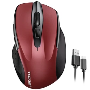 Rechargeable Wireless Mouse, 2.4G Silent Mouse, Quiet Click, 6 Adjustable 480... - Picture 1 of 7
